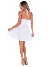 'Izel' White Cotton Mini Dress