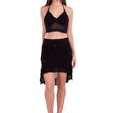'Jasmine' Crochet High Low Skirt