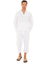'Laguna' Hoodie Shirt White - Seaspice Resort Wear