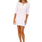 'Lala' Tunic Dress White - Seaspice Resort Wear