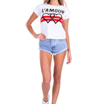 'L'Amour' Graphic Tee White - Seaspice Resort Wear