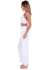 'Lilo' Flare Pants White - Seaspice Resort Wear