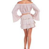 Lyla' Bell Sleeve Top Baby Beige - Seaspice Resort Wear