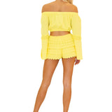 Lyla' Bell Sleeve Top Yellow - Seaspice Resort Wear