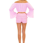 Lyla' Bell Sleeve Top Pink - Seaspice Resort Wear