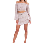 Lyla' Bell Sleeve Top Baby Beige - Seaspice Resort Wear