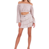 Lyla' Bell Sleeve Top Baby Beige - Seaspice Resort Wear