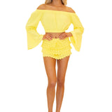 Lyla' Bell Sleeve Top Yellow - Seaspice Resort Wear