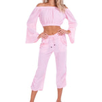 Lyla' Bell Sleeve Top Baby Pink - Seaspice Resort Wear