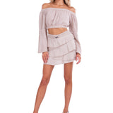 Lyla' Bell Sleeve Top Baby Beige - Seaspice Resort Wear