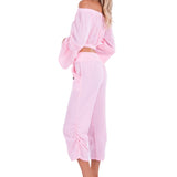 Lyla' Bell Sleeve Top Baby Pink - Seaspice Resort Wear
