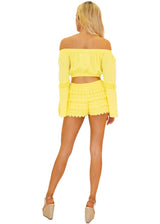 Lyla' Bell Sleeve Top Yellow - Seaspice Resort Wear