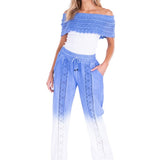 Magnolia' Crochet Front Detail Pants Ocean - Seaspice Resort Wear