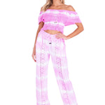 Magnolia' Crochet Front Detail Pants Pink Wash - Seaspice Resort Wear