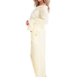 Magnolia' Crochet Front Detail Pants Baby Yellow - Seaspice Resort Wear