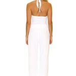 Magnolia' Crochet Front Detail Pants White - Seaspice Resort Wear