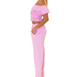 Magnolia' Crochet Front Detail Pants Pink - Seaspice Resort Wear