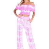 Magnolia' Crochet Front Detail Pants Pink Wash - Seaspice Resort Wear