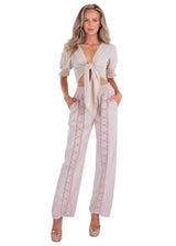 Magnolia' Crochet Front Detail Pants Baby Beige - Seaspice Resort Wear