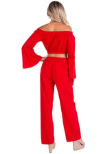 Magnolia' Crochet Front Detail Pants Red - Seaspice Resort Wear