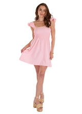 Malia' Ruffle Shoulder Dress Baby Pink - Seaspice Resort Wear