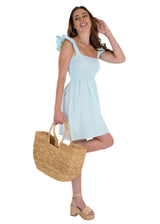 Malia' Ruffle Shoulder Dress Baby Turquoise - Seaspice Resort Wear