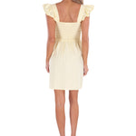 Malia' Ruffle Shoulder Dress Baby Yellow - Seaspice Resort Wear