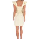 Malia' Ruffle Shoulder Dress Baby Yellow - Seaspice Resort Wear