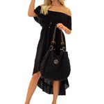 'Margot' Cotton Bag Black - Seaspice Resort Wear