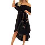 'Margot' Cotton Bag Black - Seaspice Resort Wear