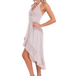 'Marina' High Low Dress Baby Beige - Seaspice Resort Wear