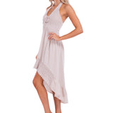 'Marina' High Low Dress Baby Beige - Seaspice Resort Wear
