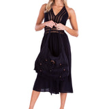 'Maya' Cotton Bag Black - Seaspice Resort Wear