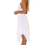 'Melody' Flowy Skirt White - Seaspice Resort Wear