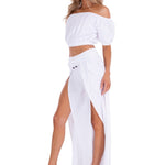 'Mikayla' Front Split Flare Pants - Seaspice Resort Wear