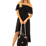 'Millie' Cotton Bag Black - Seaspice Resort Wear