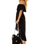 'Millie' Cotton Bag Black - Seaspice Resort Wear