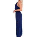 'Miranda' Halter Maxi Dress Navy - Seaspice Resort Wear