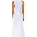 'Mischa' Double Split Cover-Up White - Seaspice Resort Wear