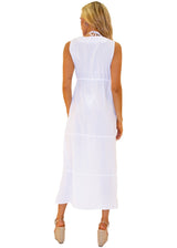 'Natalie' Open Front Cover-Up White - Seaspice Resort Wear