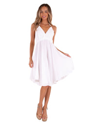 NW1039 - White Cotton Dress - Seaspice Resort Wear
