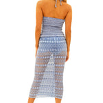 100% Cotton 'Oceane' Crochet Maxi Skort Blue - Seaspice Resort Wear