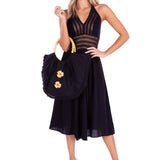 'Octavia' Cotton Bag Black - Seaspice Resort Wear