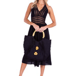 'Octavia' Cotton Bag Black - Seaspice Resort Wear