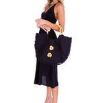'Octavia' Cotton Bag Black - Seaspice Resort Wear