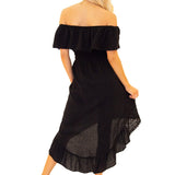 'Olivia' High Low Dress Black - Seaspice Resort Wear