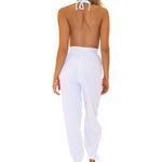 'Oriana' Backless Halter Jumpsuit White - Seaspice Resort Wear