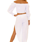 'Piper' Off-Shoulder Top White - Seaspice Resort Wear