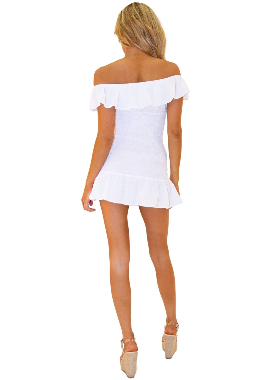 'Primrose' Mini Dress White - Seaspice Resort Wear