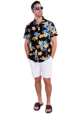 'Punta Cana' Hawaiian Shirt Black - Seaspice Resort Wear